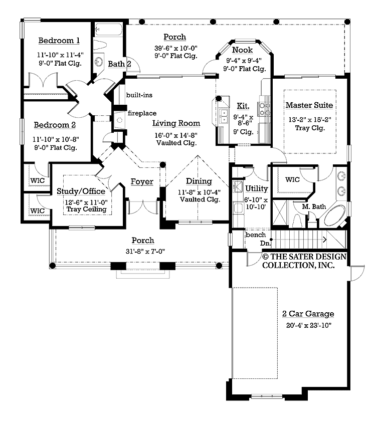home office plan. the chantel house plans first floor plan - by designs direct. home office