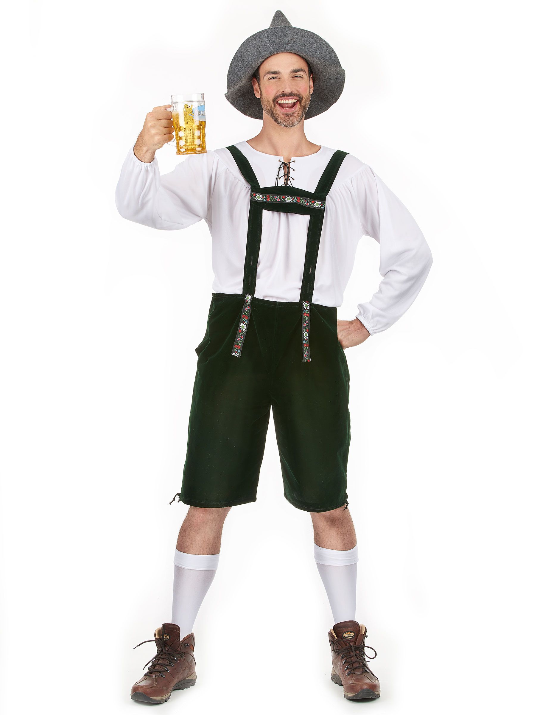 Orl Herren Kostüm Latzhose grün Karneval Fasching