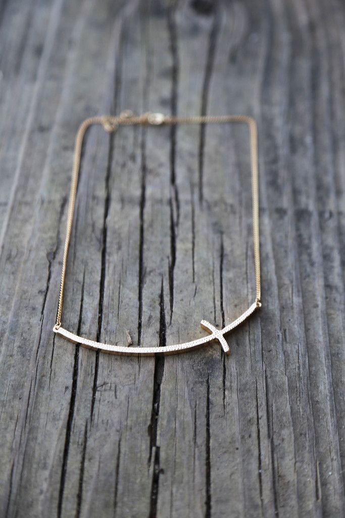 Curved Cross Necklace Gold Silver Gold Cross Necklace Cross curved-cross-necklace-gold-silver-gold-cross-necklace-cross