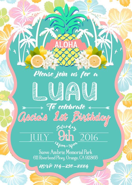 luau birthday invitation luau invite birthday party theme