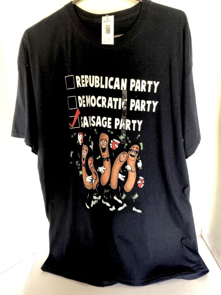 Sausage Party Crewneck Short Sleeve T-Shirt Menâs XL Navy Blue Changes Label New 84638500897