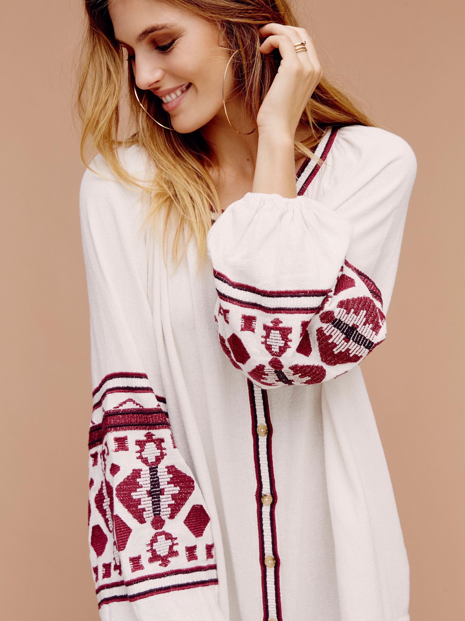 In the Clear Embroidered Maxi | Women long sleeve dress, Boho dress, Boho fashion