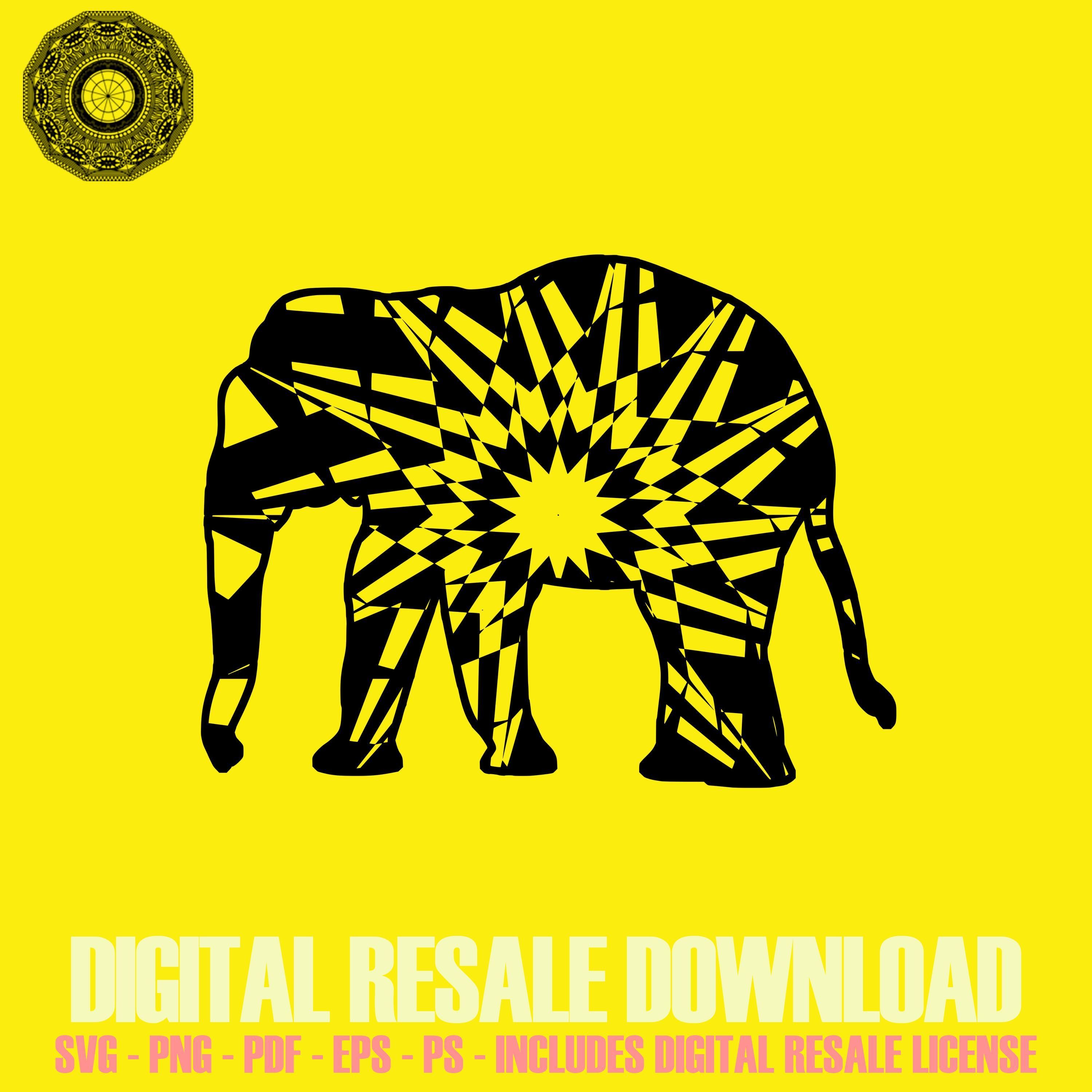 Download Asian Elephant Mandala SVG November Collection Digital Download File With Resale License ...