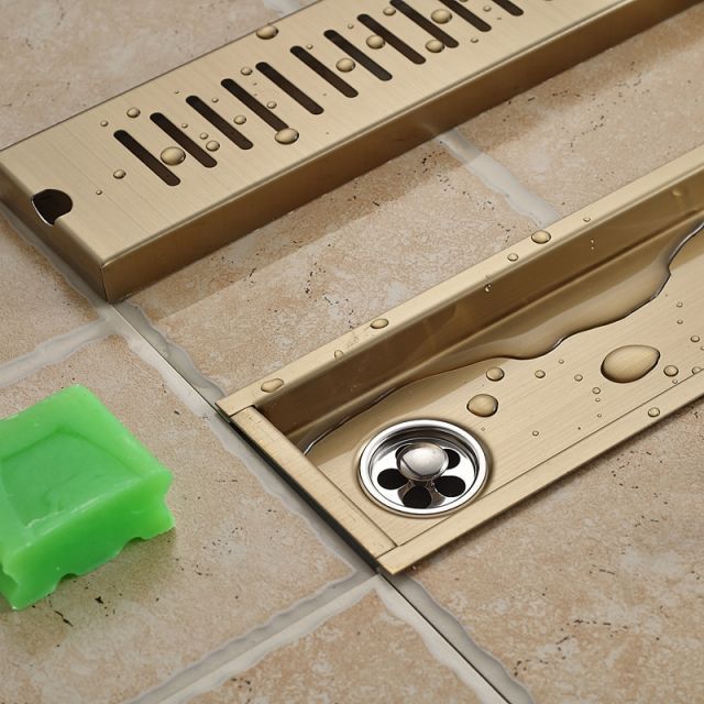 Shower Rail, Shower Floor, Bathroom Drain, Main Bathroom, Bathrooms, Drainage, Pony Wall, Outdoor Baths, Gold Shower