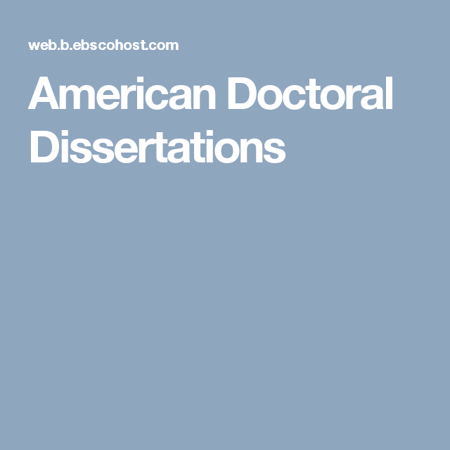 American doctoral dissertations online music