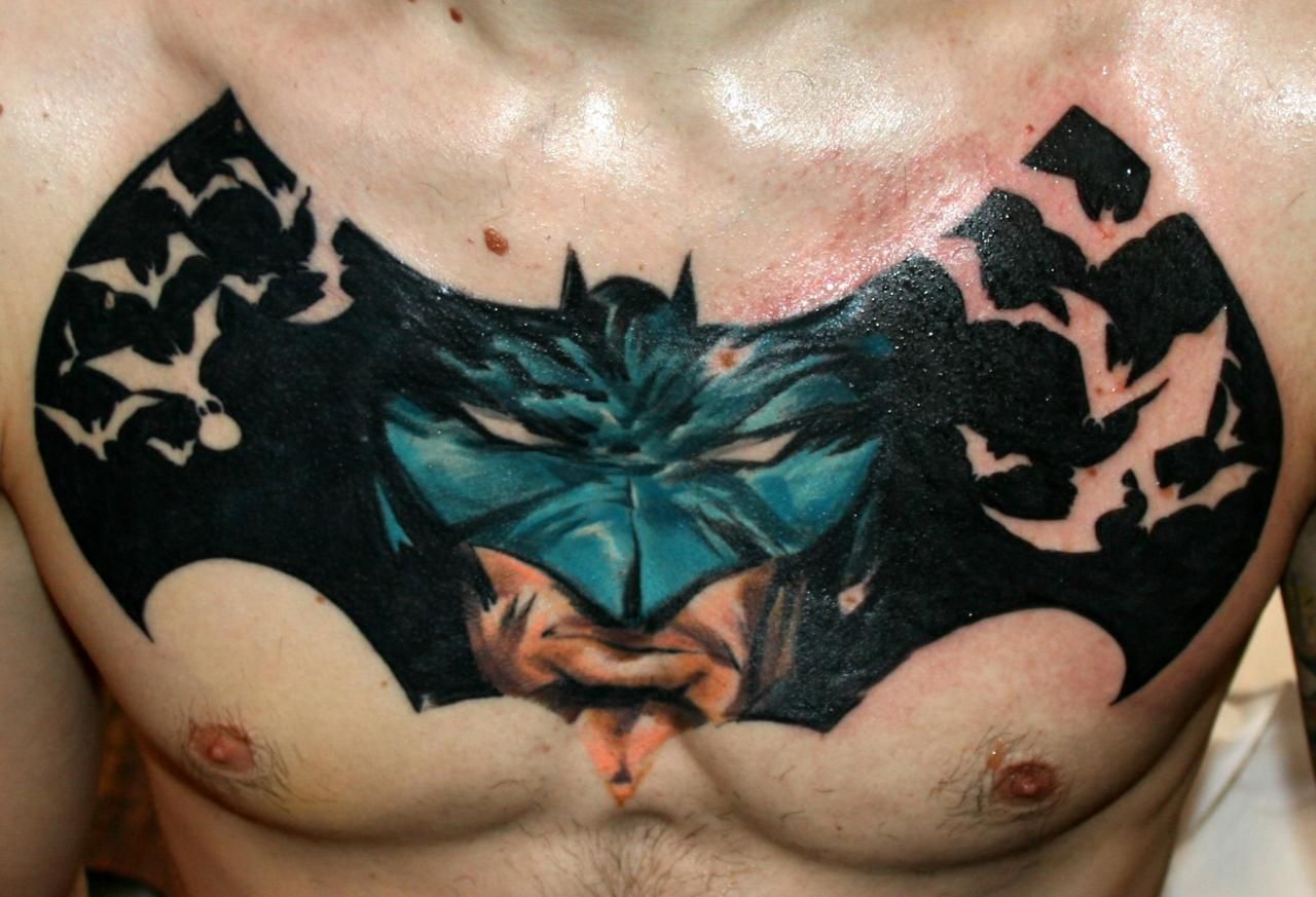 Batman Chest Tattoo Chest Batman Tattoo Girl Batman Pinterest Batman Tattoos For Women Tattoos Chest Tattoos For Women