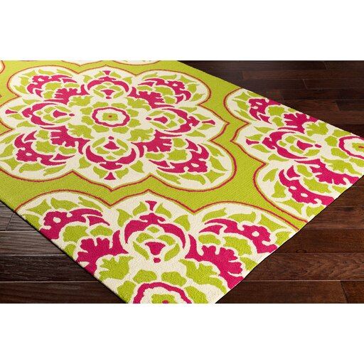 Rain Rai 1266 9 X 12 Rectangle Area Rug Rugs Pink - Pink And Lime Green Area Rug Rain Rai 1266 9 X 12 Rectangle Area Rug Rugs Pink - Pink And Lime Green Area Rug