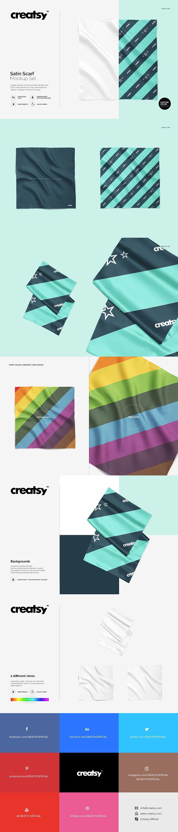 Download Satin Scarf Mockup Set | Satin scarves, Mockup design, Mockup