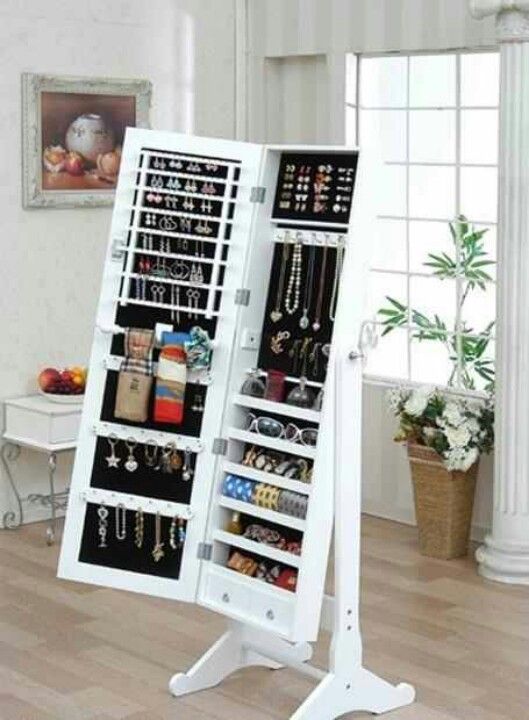 Diy Furniture Mirror Jewelry Storage Home Organization Diy Furniture Mirror Jewelry Storage, How To Make A Stand Up Mirror Jewelry Box