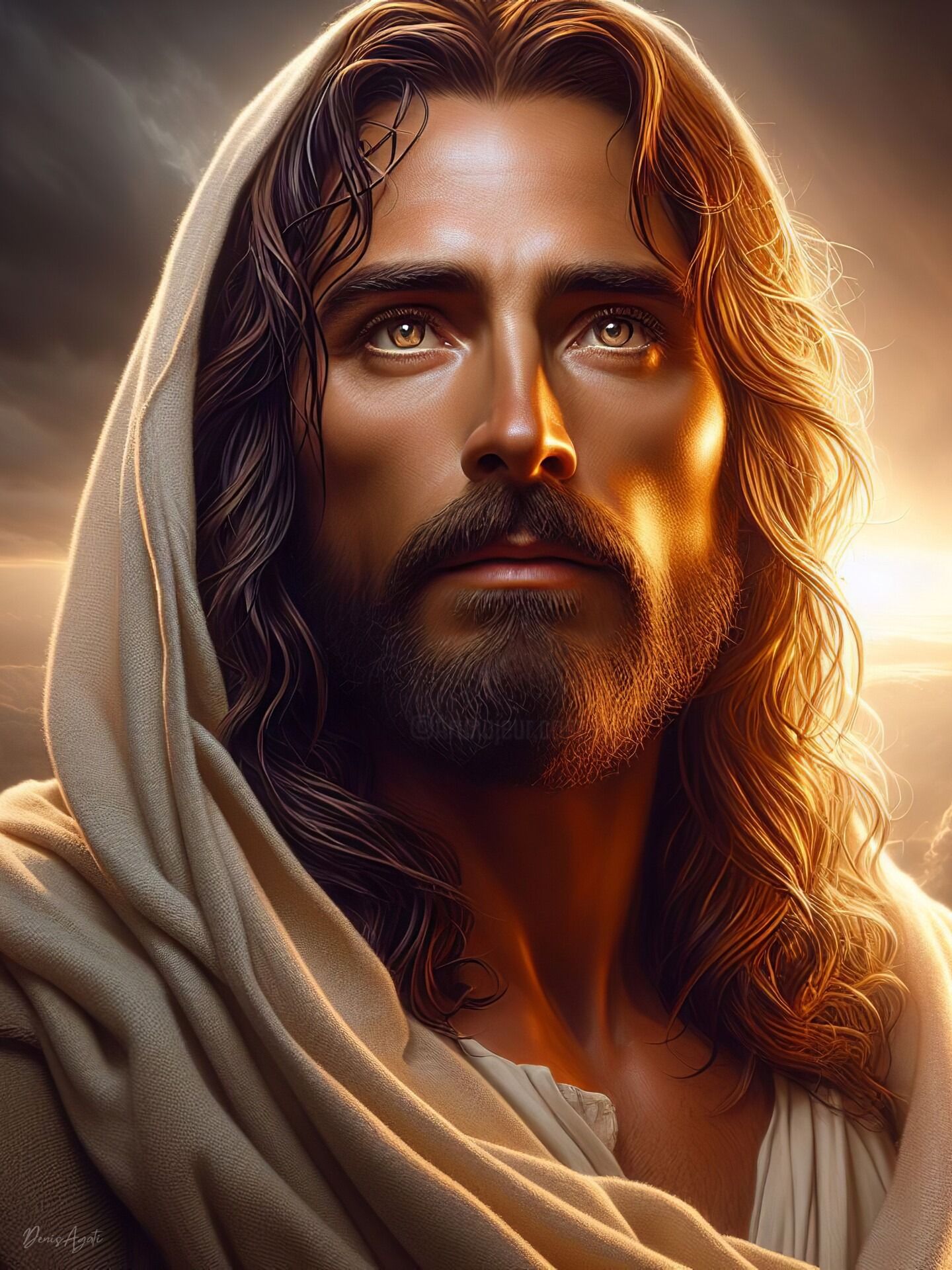 Jesus Christ With Crown Of Thorns On Sun Denis jesus-christ-with-crown-of-thorns-on-sun-denis