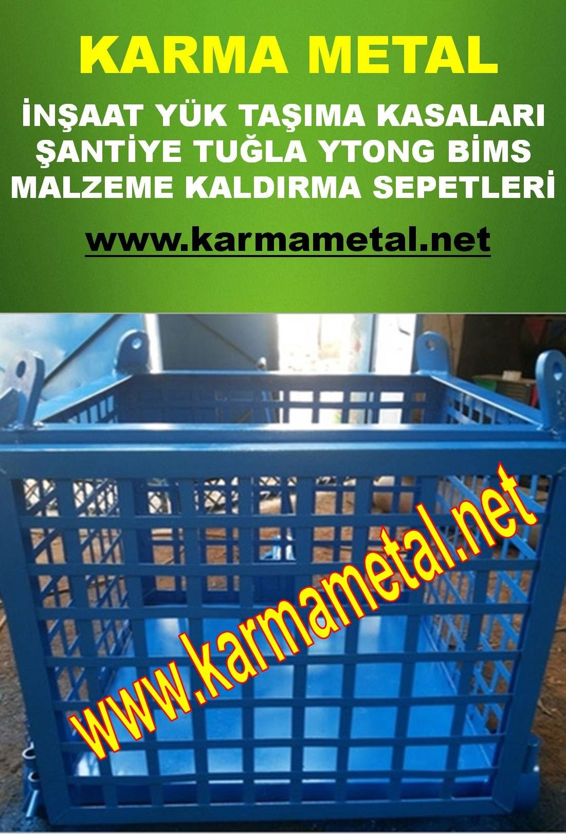 Karma Metal Kule Vinc Yuk Tasima Sepetleri Saglam Yapisi Baglanti Ve Ek Noktalar Ile Ekstra Guvenlik Saglar Insaat Sahasi Ve Santiye A Tas Yapi Tugla Sepetler