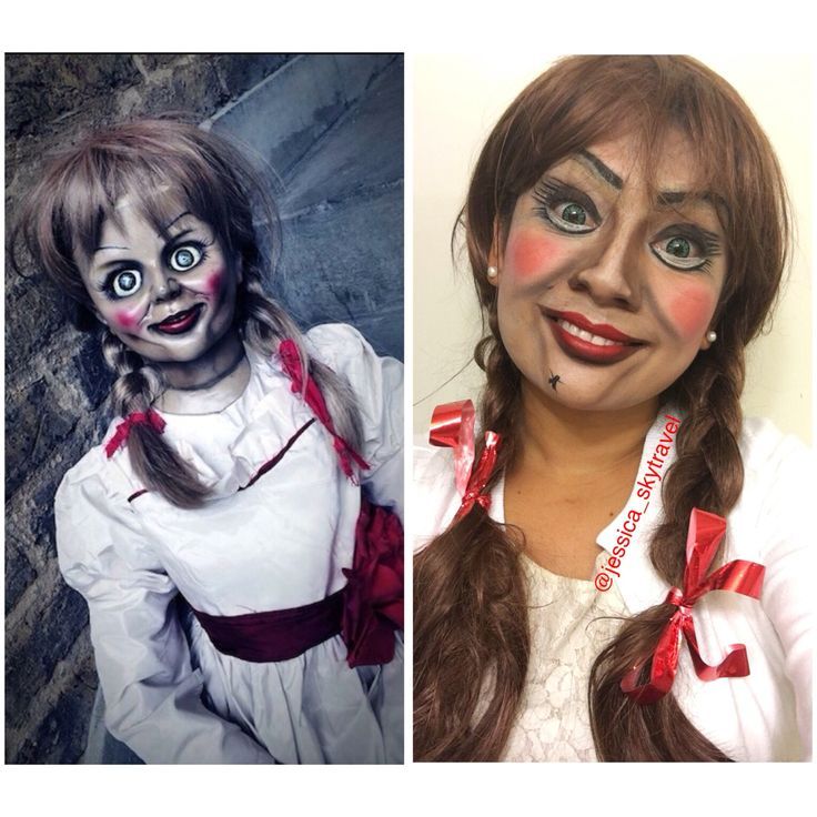 Annabelle Doll Makeup Costume Halloween Makeup Inspiration Halloween Makeup Scary Halloween Makeup Looks