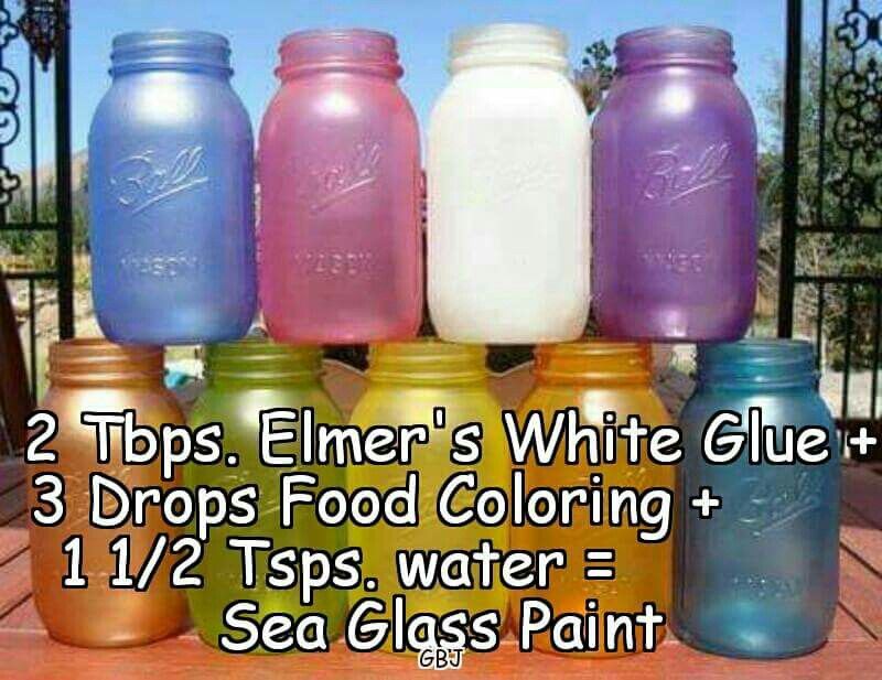Recipe for painting mason jars, wine bottles, etc. #masonjarcrafts