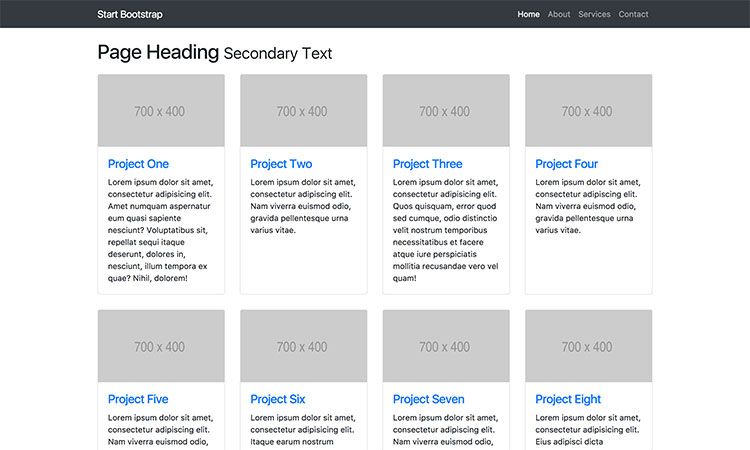 Free Bootstrap 4 Portfolio Theme Bootstrap Template Templates Web Design
