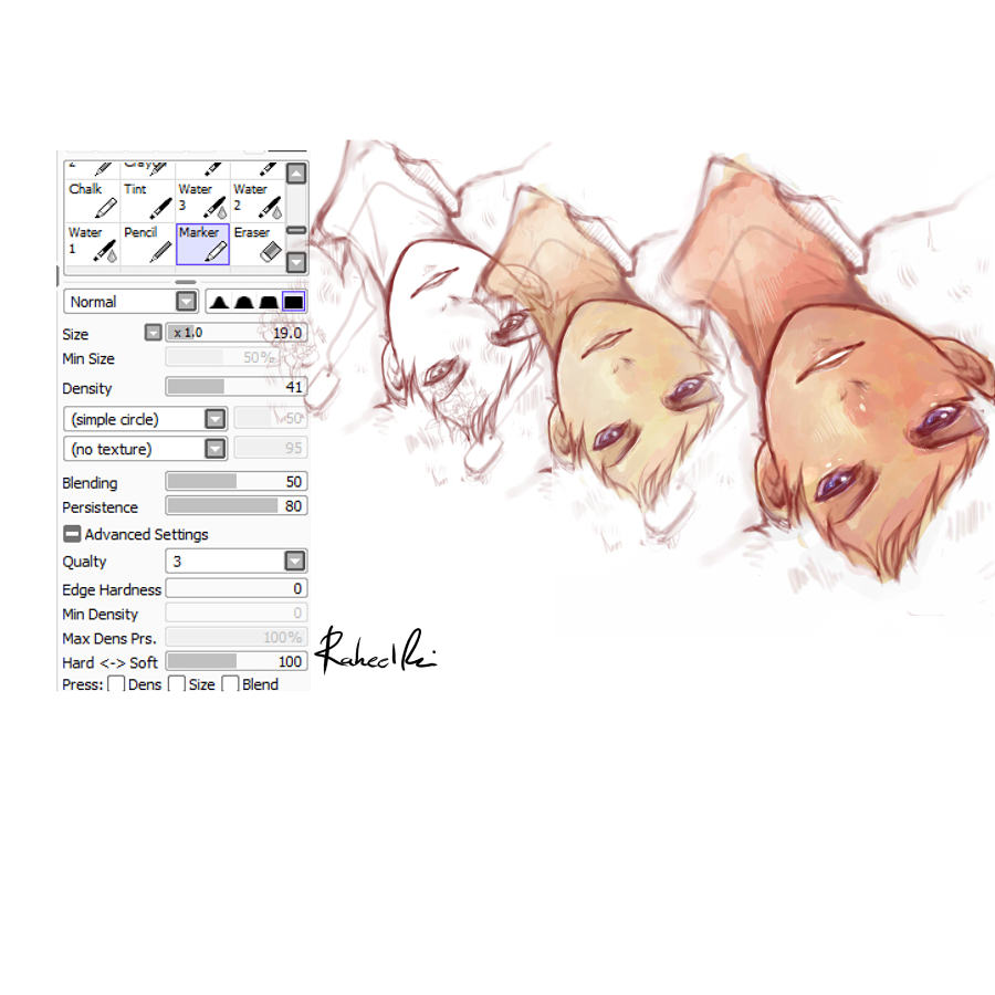 SKETCH PAINT TOOL SAI BRUSH ace side view SKETCH PAINT TOOL SAI BRUSH ace side view
