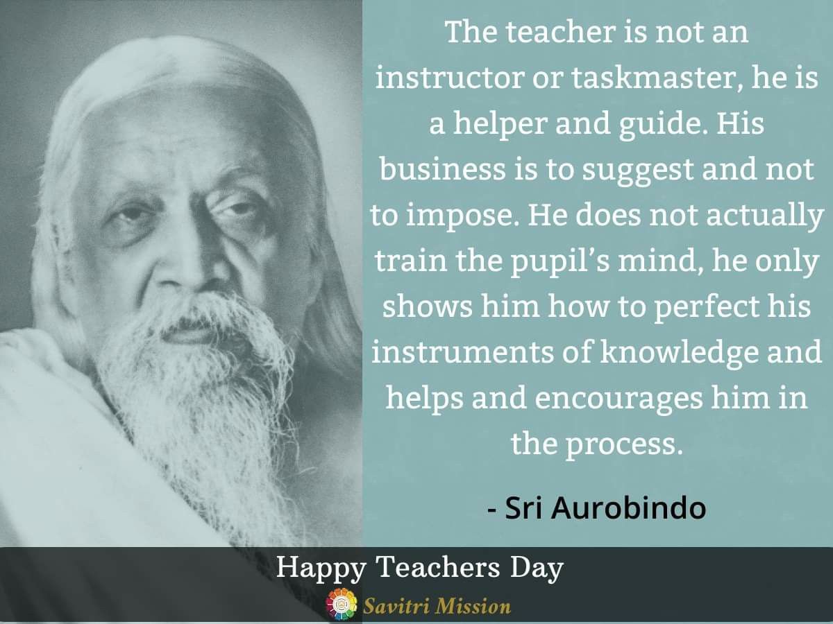 Happy Teachers Day Message From Sri Aurobindo Happy