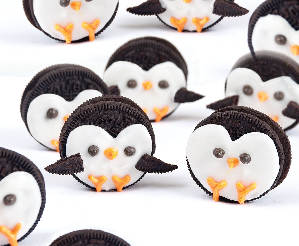 playful polar penguin pals decorated oreos make a cute precut christmas cookies