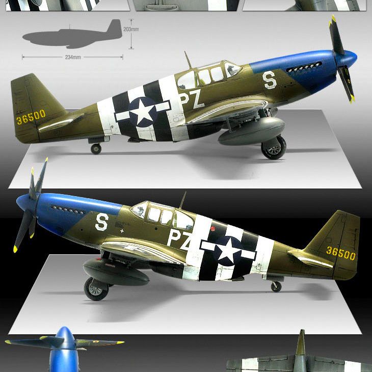 Academy 12303 1//48 USAAF P-51B Blue Nose