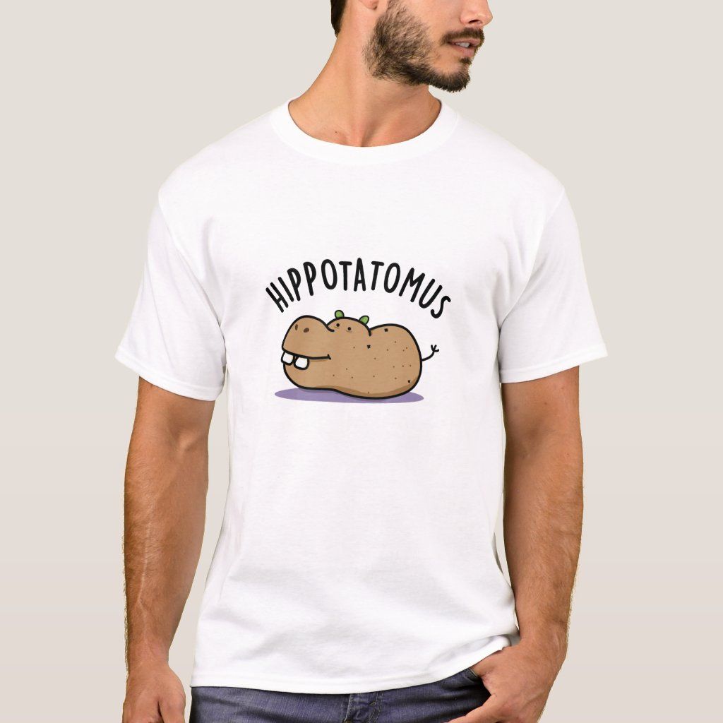 Hip-potato-mus Funny Hippo Pun features a cute hippo that looks like a potato... or a potato that looks like a hippo. Cute Pun gift for family and friends who love hippos, potatos and puns. Cute Potato, Hippo, Fabric Care, Fitness Models, Free Design, Gender, Tool Design, Unisex, Funny