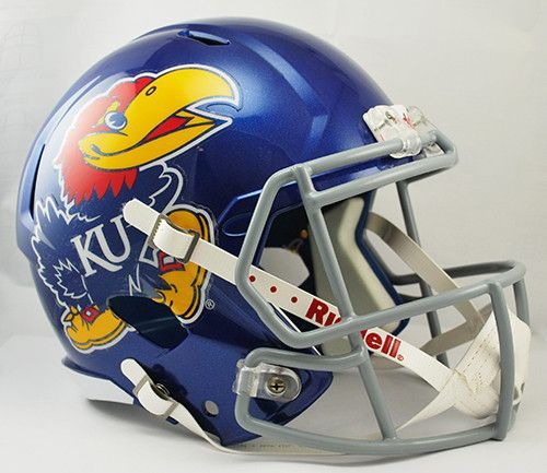 College Replica Helmets Sports Memorabilia Riddell Kansas Jayhawks Revolution Speed Full-Size Replica Football Helmet