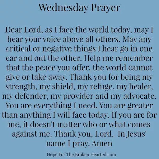 Wednesday Prayer Images