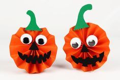 Petites citrouilles en papier - Activités enfantines #citrouilleenpapier