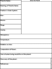 planet report graphic organizer printouts enchantedlearning com