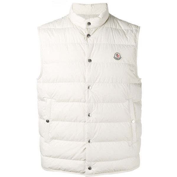 white moncler body warmer