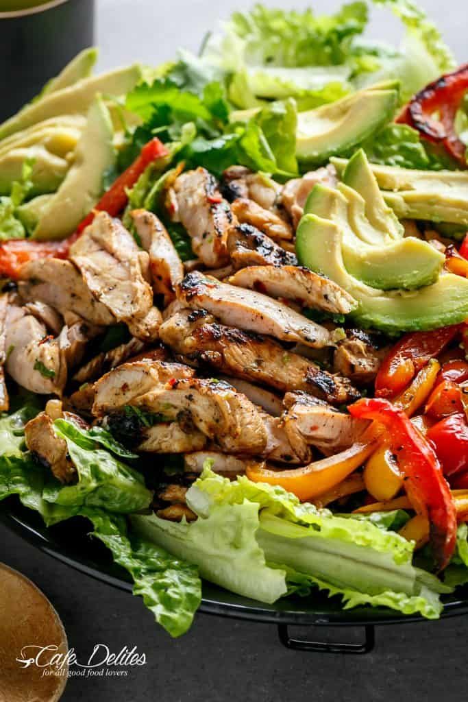 Chili Lime Chicken Fajita Salad Images Cafedelitescom - Diabetic grilled chicken recipes #diabetic #grilled #chicken #recipes Chili Lime Chicken Fajita Salad Images Cafedelitescom
