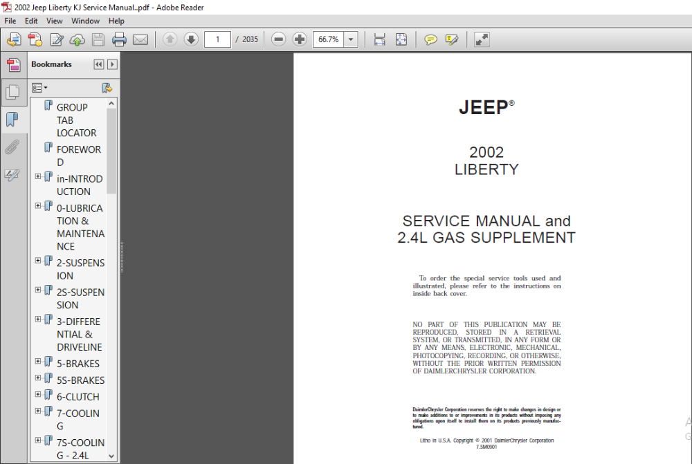2002 Jeep Liberty KJ Service Manual - PDF DOWNLOAD | Jeep liberty, Jeep