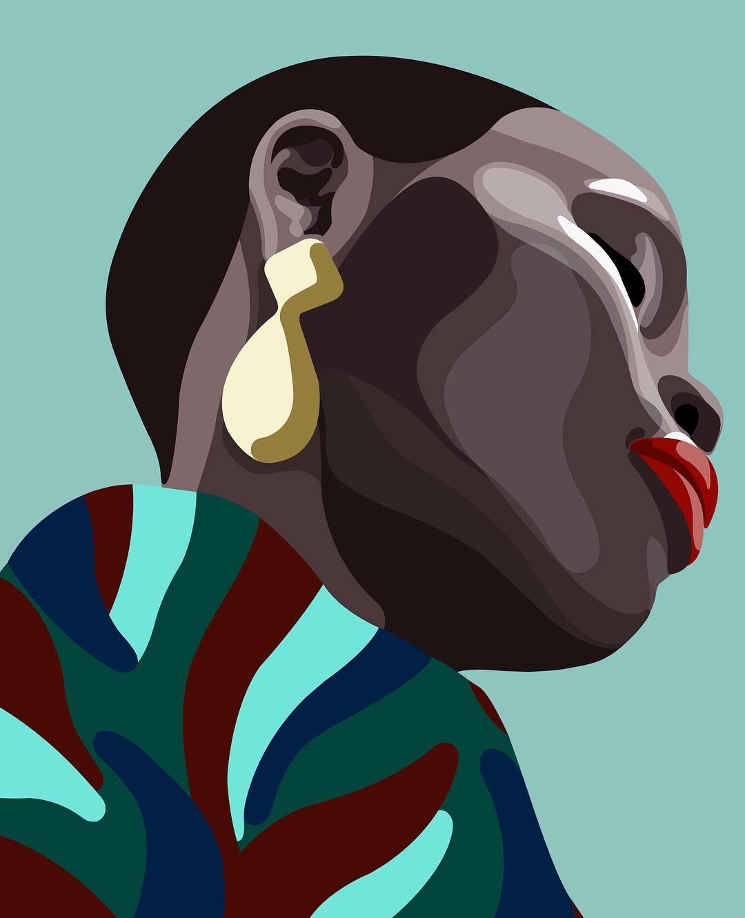 좋아요 182개, 댓글 9개 - Instagram의 Mathilde Crétier(@mathildecretier)님: "Portrait. Serie. #blackbeauty #portrait #blackskin #skin #beauty #illustration #drawing…" Painting Inspiration, Art Inspo, Arte Minimal, Contemporary Art Painting, Portrait Illustration, Beauty Illustration, Pattern Illustration, Illustration Styles, Illustration Fashion
