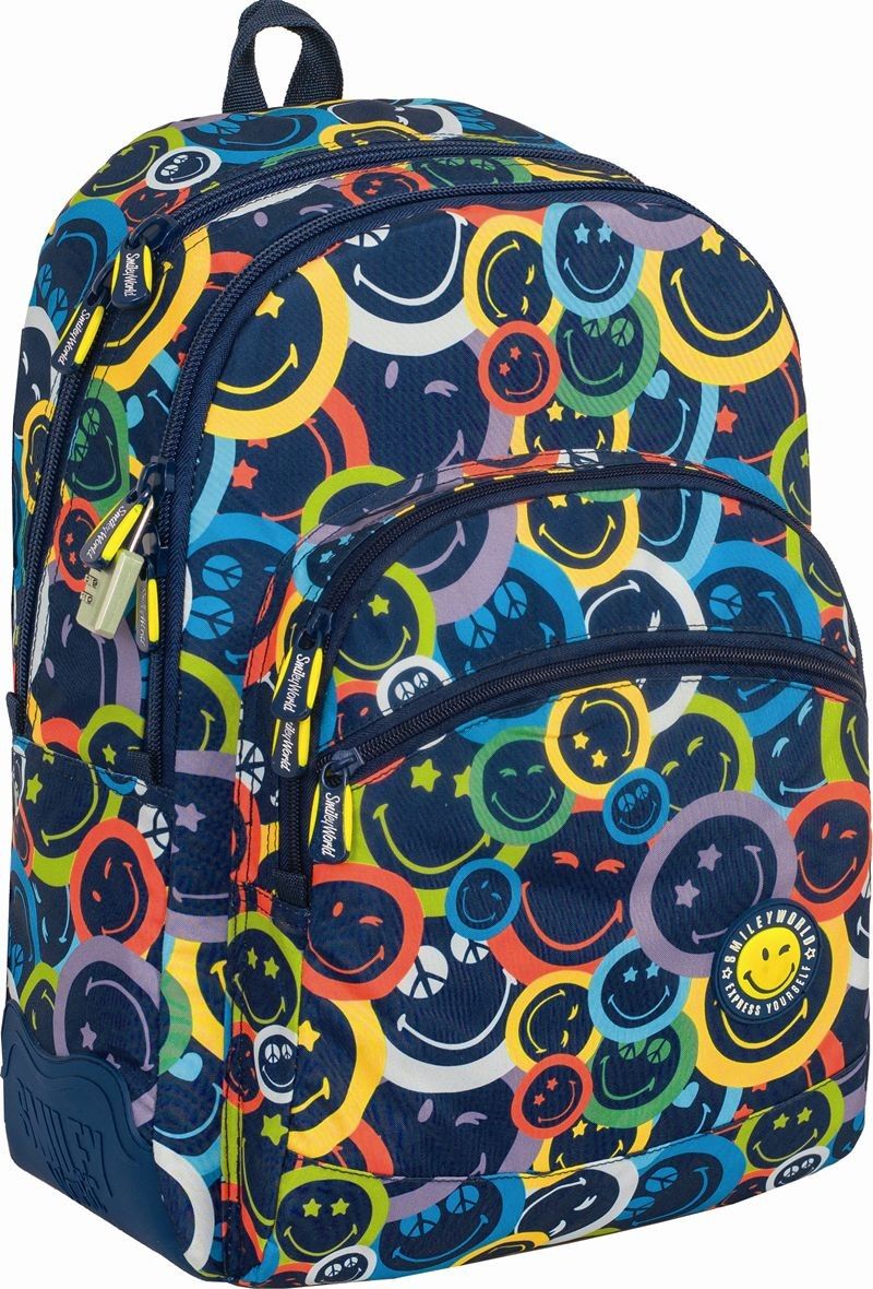 Emoji Grande Mochila Mochila Escolar Bolsa de cara sonriente /"Nuevo