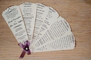 夏にぴったり 暑くてもぱたぱたできる うちわ型プログラム wedding