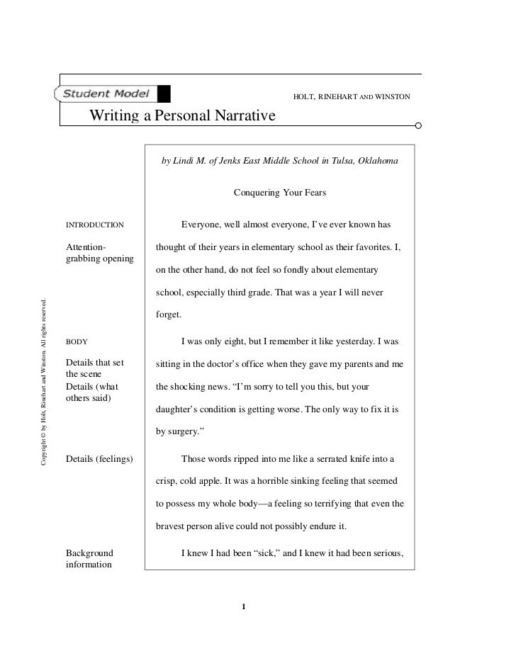 High School Essays Samples Examples Of Formal Essays also Essay Beauty Holt Rinehart And Winston Writing A Personal Narr Essay New Year Resolution