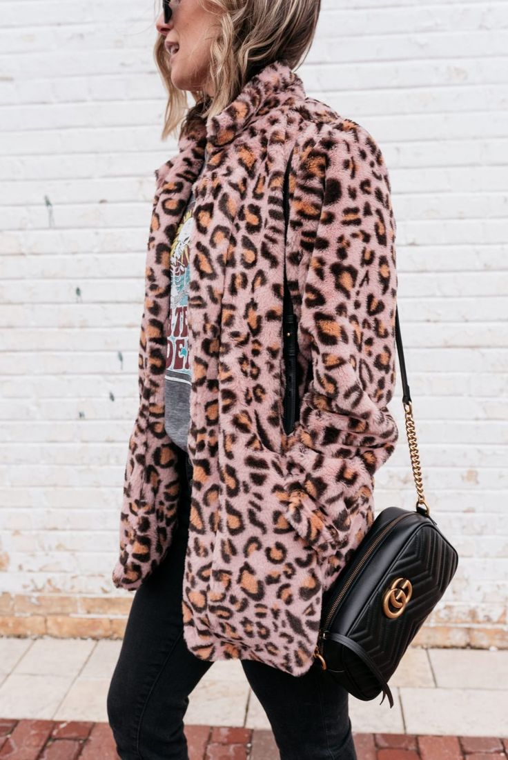Mixing High + Low With My $20 Leopard Teddy Coat + Gucci Mule Dupes Mixing High + Low With My $20 Leopard Teddy Coat + Gucci Mule Dupes