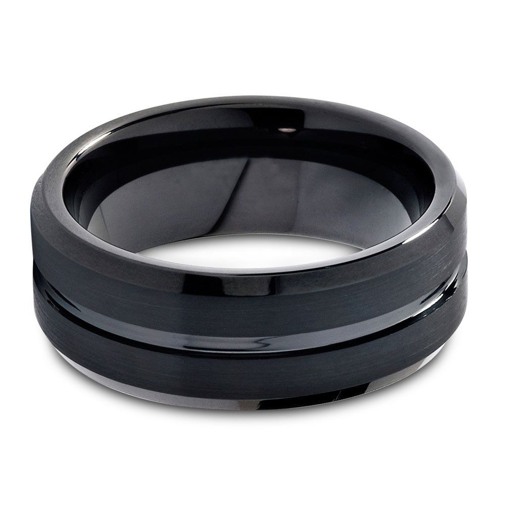 Tungsten Wedding Band Ring 8mm for Men Women Comfort Fit