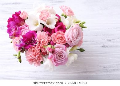 Beautiful fresh spring flowers on wooden table, top view Floral Bouquets, Flowers Bouquet, Floral Wreath, Brown Flowers, Cut Flowers, Peonies, Tulips, Dying Flowers, Flowers Last Longer