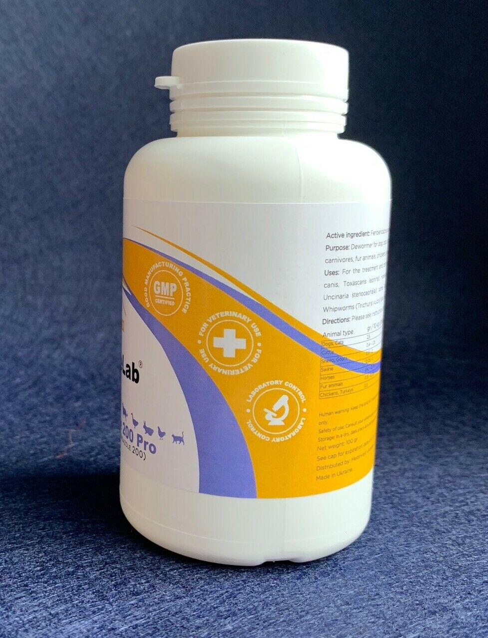 100g Fenbendazole Powder Panacur Safe Guard De-wormer For Cattle//Horse//Poultry