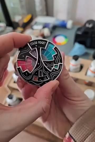 Color Fidget Enamel Pin - A wheel of twenty hues