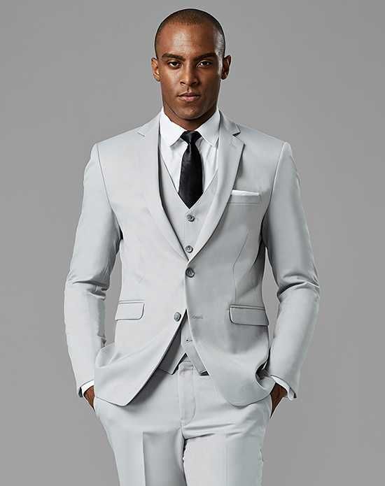 Generation Tux Cement Gray Notch Lapel Suit Gray Tuxedo