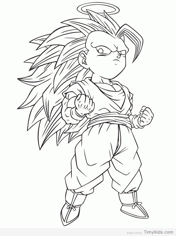 Super Saiyan Kid Goku Dragon Ball Coloring Pages In 2020 Dragon Ball Art Super Coloring Pages Dragon Ball