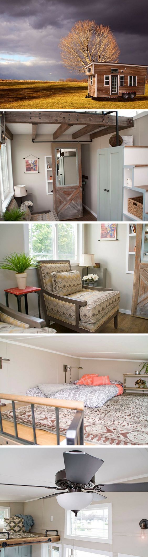This Huckleberry tiny house from Mouse House is a 240 sq ft tiny house