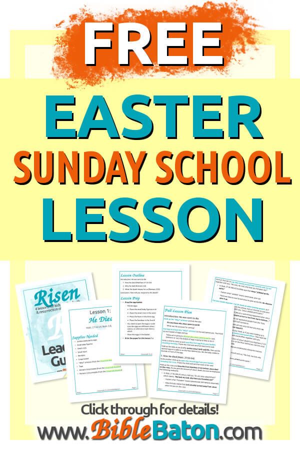 Teaching kids about the death of Jesus? Whether you’re wondering how to explain the crucifixion to a child at home or looking for creative ways to teach the crucifixion in your children’s ministry at church, this free Easter Sunday School lesson for kids makes it easy to teach about the death of Jesus! Perfect if you’re looking for a free Easter curriculum for children’s church ministry. Click through for your free Easter Sunday School PDF lesson plan. Easter Lessons Plans, School Lesson Plans, Bible Lessons For Kids, Bible For Kids, Kids Sunday School Lessons, Sunday School Activities, Easter Sunday School Lesson, Easter Elementary, Bible Games
