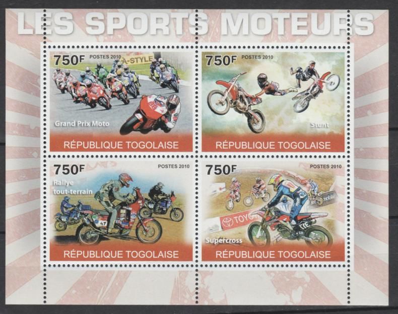 motorcycles on postage stamps 2010 Grand Prix Moto, Postage Stamps, Motorcycles, Baseball Cards, Sports, Rally, Hs Sports, Stamps, Sport