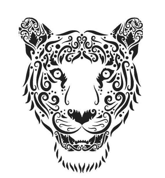 Download Tribal Tiger Svg Tribal Svg Clipart Tiger Svg Zentangle ...