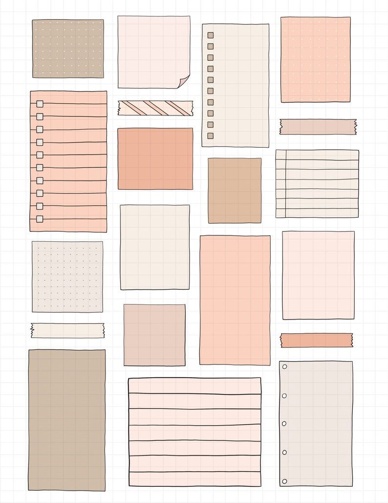 DAILY NOTES Digital Stickers for Goodnotes Planner Basic | Etsy Bullet Journal Design Ideas, Bullet Journal Diy, Bullet Journal Lettering Ideas, Bullet Journal Ideas Pages, Printable Planner Stickers, Journal Stickers, Planner Template, Diy Sticker, Notes Template