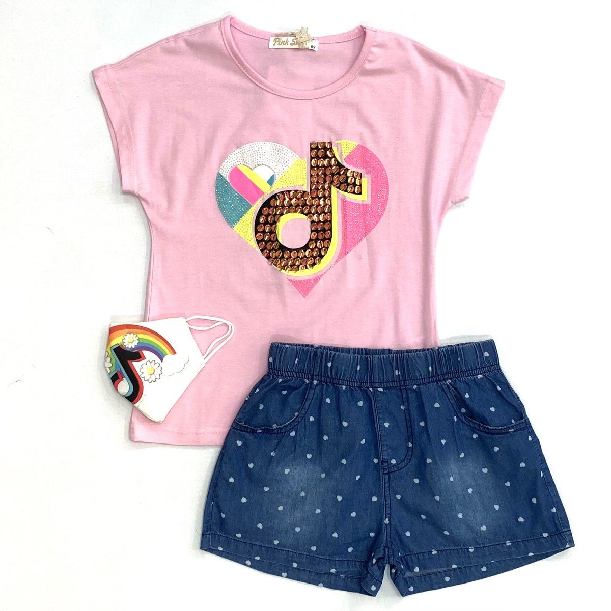 AMAZING1 Moda TIK-Tok Camiseta Shorts 2pcs Conjunto de Ch/ándal Traje para Ni/ños