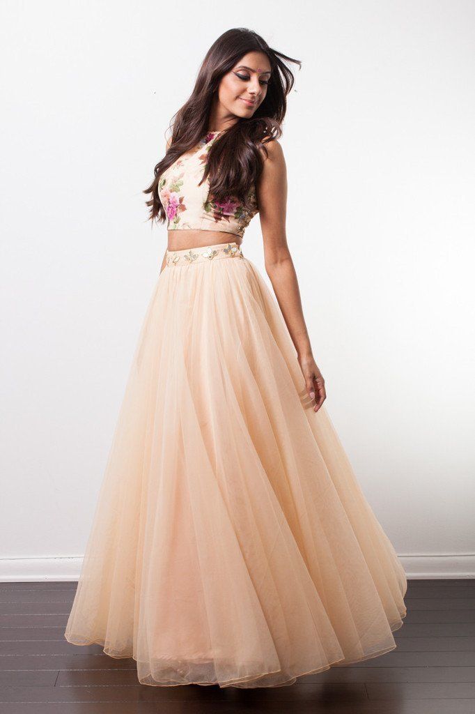 cream colour frock design