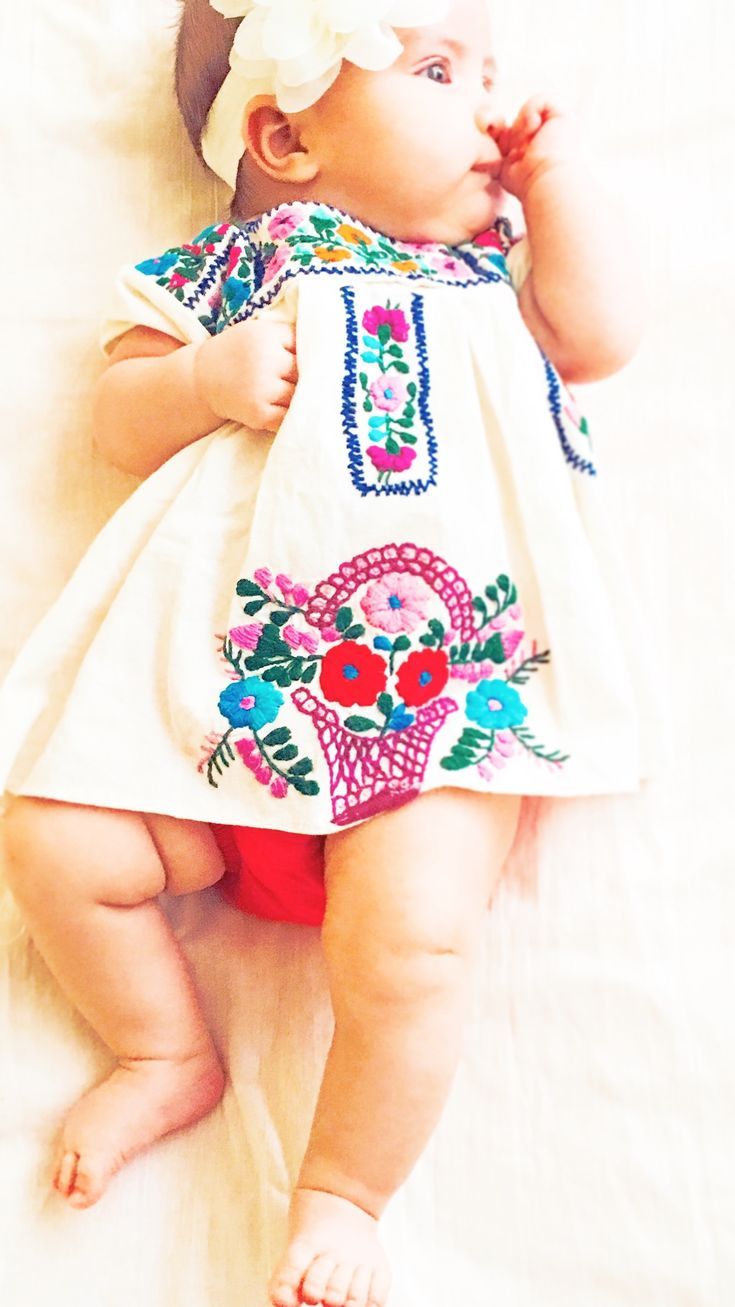 Mexican Embroidered Dress Babies and Girls Baby mexican