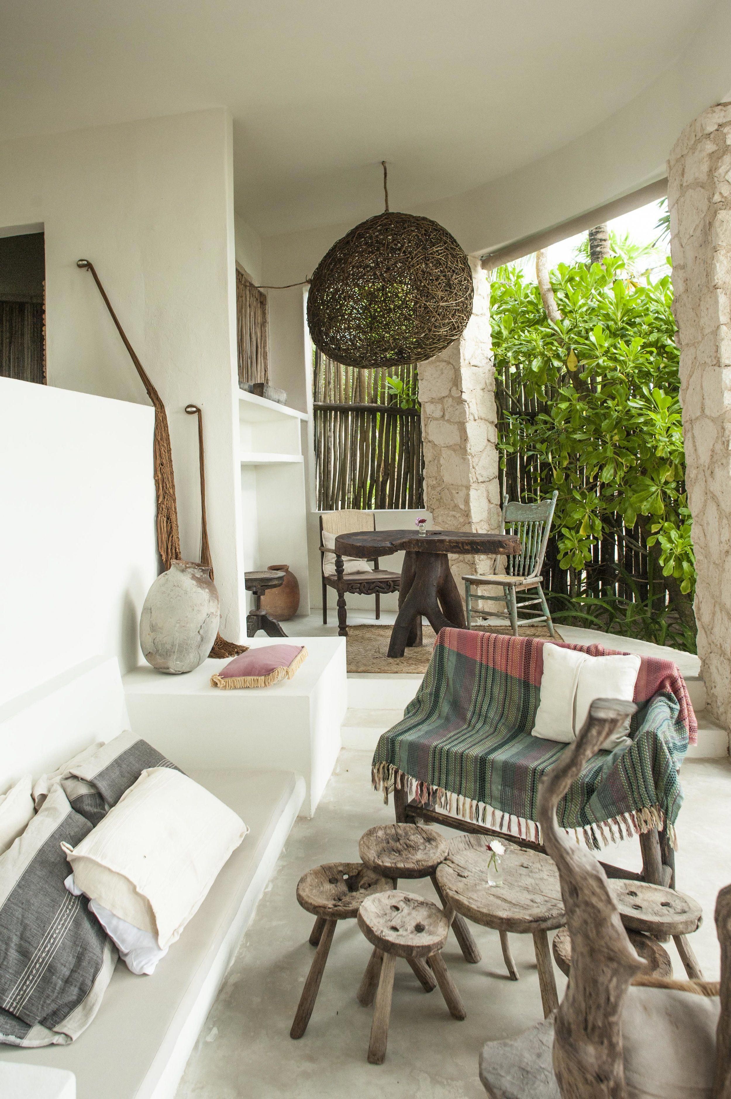 Nest Tulum MinimalistLivingRoomsModern Bohemian interior design